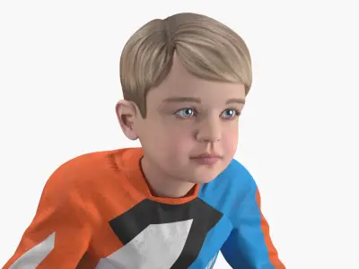  KTM Kids Dirt Bike Rider Standing Muddy Stance 