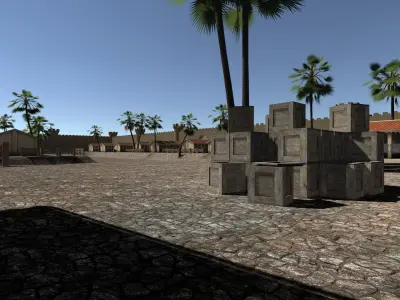 Medieval Stable Low-poly 3D model