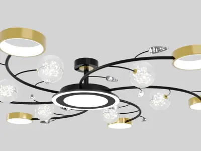 LED chandelier for the room 3D model