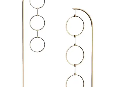 Brightech Nova Modern Dimmable Integrated LED Arc Floor Lamp 3D model