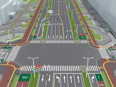 Road Street Collection  3D model purchase