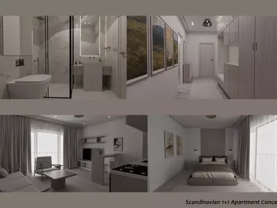  Apartment Interior Series  Vol 01 and Vol 02 3D Model Pack