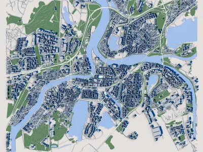 Karlstad City Sweden 3D model