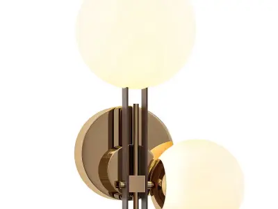 judith wall light with two globes 3D model