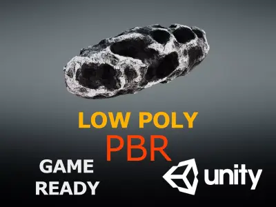 Asteroid rock Low-poly 3D model