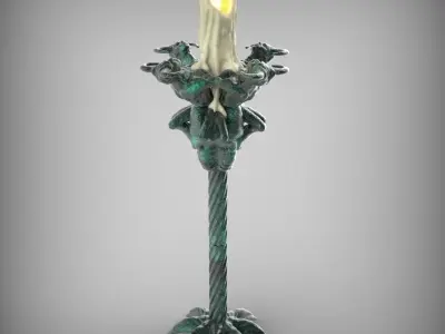 Gothic Candelabra Free 3D model