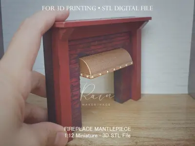 Miniature Fireplace Mantle 3D print model