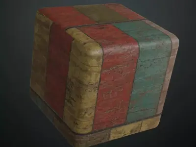 Vintage Painted Wood Planks PBR Seamless Texture purchase