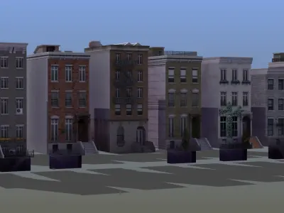 Row Houses Set 3D model