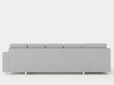 Crazy U Sofa Xxl Divan Right Light Gray Low-poly 3D model