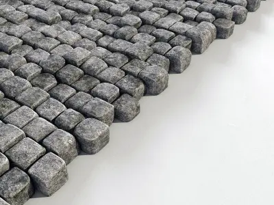 Paving old stone granite 3D model