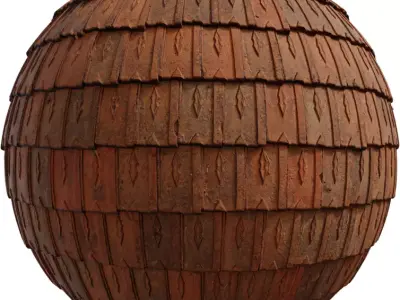 Victorian Clay Shingle Roof  Texture