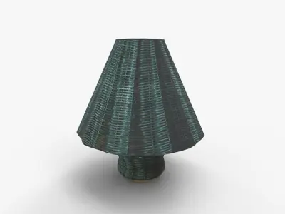 Sutton Rattan Table Lamp 3D model