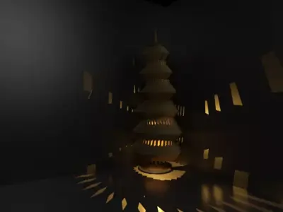 Chinese Lighting Stand unit Free 3D model