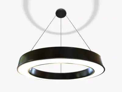 Hollow Circular Pendant Light Low-poly 3D model