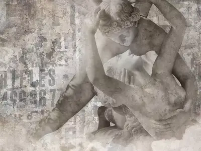 Classical Embrace Fresco Wallpaper Texture Texture