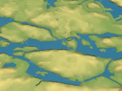 Stockholm - Topography Terrain 3D City 3D Model Pack