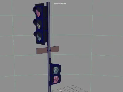 3D Model of Urban Traffic Light 3D model