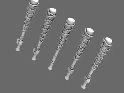 Space Knights Negan Style Bat 3D print model