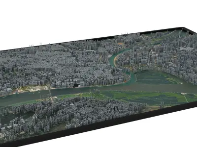 City of Belgrade Low-poly 3D model