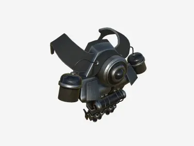 SciFi Backpack B02 Dark Steel - Fashion Character Design Low-poly 3D model