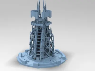 Dune Machine Scorpion tower 3D model