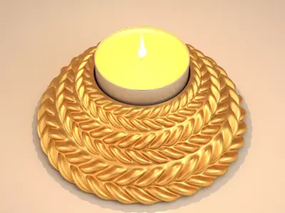 Tealight Holder Rope Effect Harmony 3D print model
