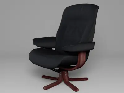 Comfy chair Low-poly 3D model