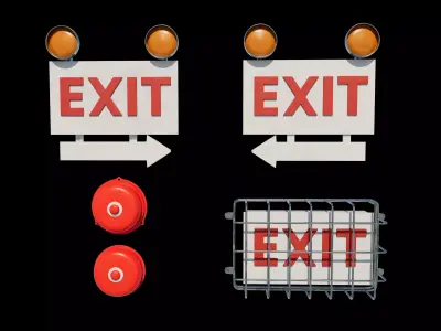 Exit sign 3D model