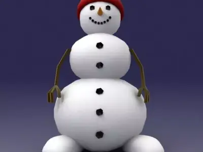 Snowman Character 3D Model 3D model