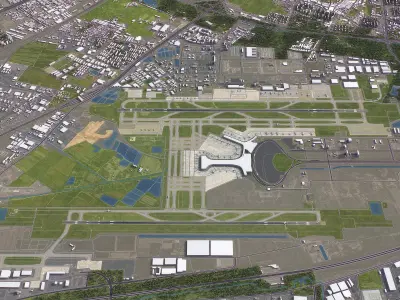 Tianjin - Airport - TSN Low-poly 3D model