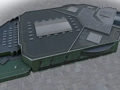 Nice Grimaldi Forum Low-poly 3D model