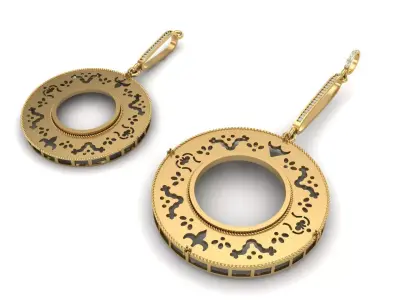 Earring 007 3D print model