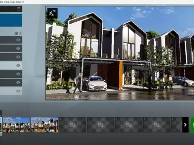 Modern Compact House 7 x 10 Full 3D  Skp Lumion and DWG File 3D model