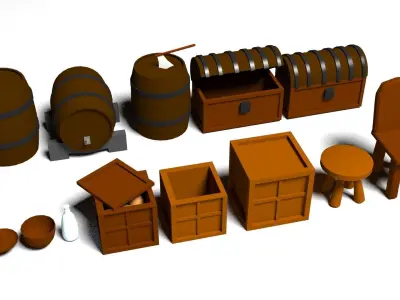 Medieval Asset Free low-poly 3D model