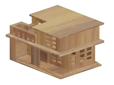 Toddler Exquisite Cartoon Villa Toy 3D model