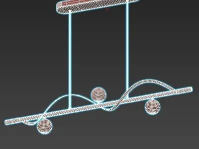 Alora-Suspension-Chandelier gold pendant light 3D model