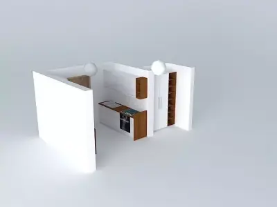 Kitchen box with two balls in it Free 3D model