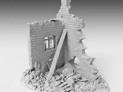 Two surviving walls of the house 3D print model