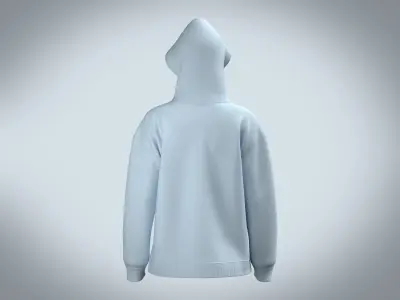 Girls Hoodie - Blue 3D model