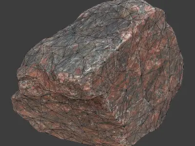 Mona Stone Low-poly 3D model