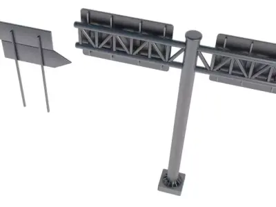 Highway Sign Collection 3D model