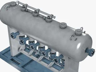 Metal Storage Industrial Equipment 3D model