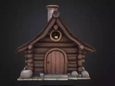 Fantasy Wooden Cabin Collectio 3D Model Pack