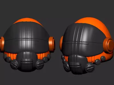 helmet high poly sculpt 3d printable ver 7 3D model 3D model 93