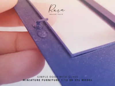 MINIATURE DOLLHOUSE DOOR 1 12 MINI DOOR FOR DOLLHOUSE 3D print model