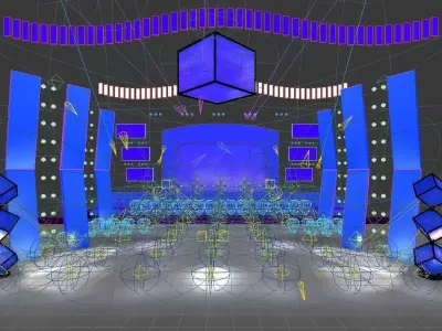 Stage party concert fashion catwalk T station  83 3D model