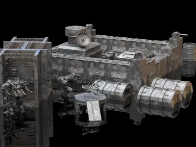 Wargaming Terrain Ultimate Base Building Pack - Sci fi  3D print model