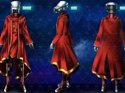 sand robo vr character 3D model