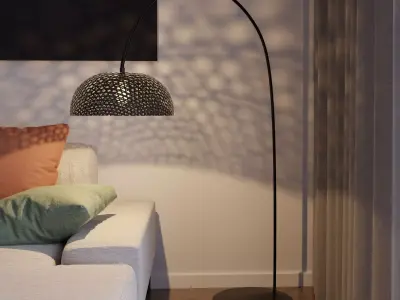 Floor Lamp Low-poly 3D model 19